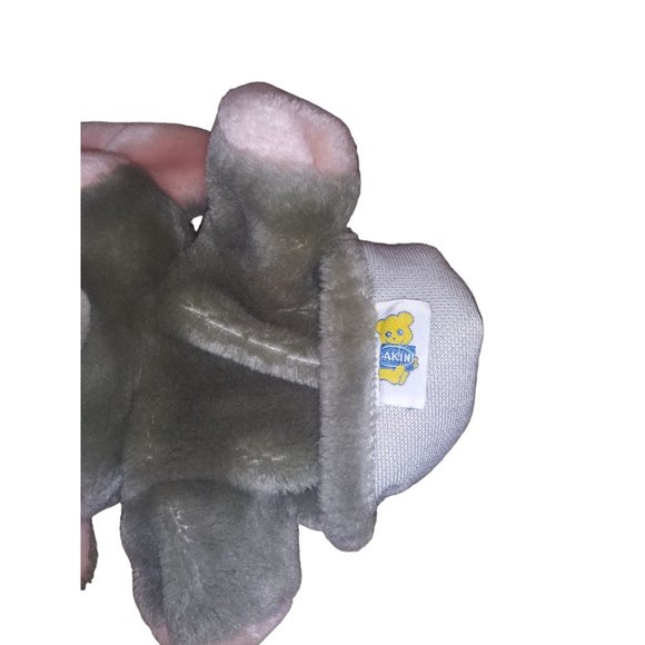 VTG Dakin Elephant Hand Puppet Stuffed Plush Gray Elephant Pink Ears Cheeks 1985 - Picture 8 of 10